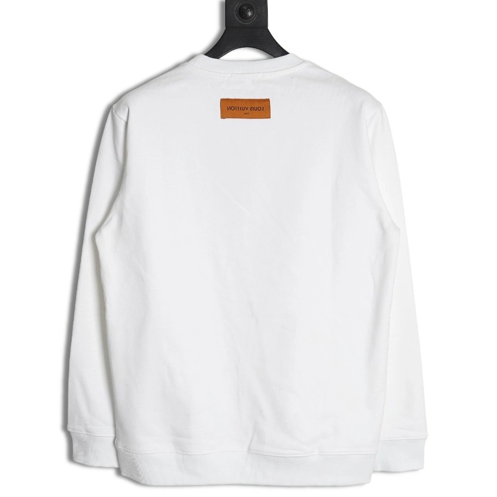 Louis Vuitton graffiti handpainted pumpkin sweatshirt,Cheap Replica Reps Louis Vuitton