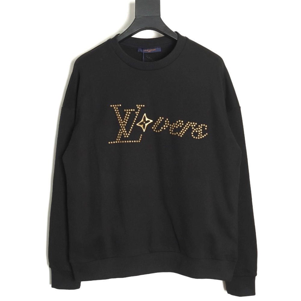 Louis Vuitton Beaded Embroidered Long Sleeve Shirt TSK1,Cheap Replica Reps Louis Vuitton