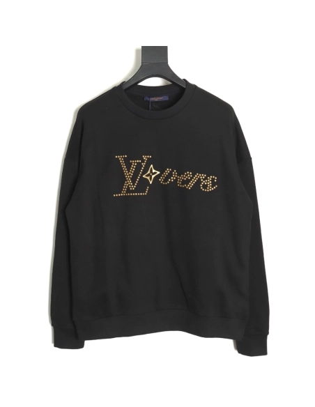 Louis Vuitton Beaded Embroidered Long Sleeve Shirt TSK1,Cheap Replica Reps Louis Vuitton