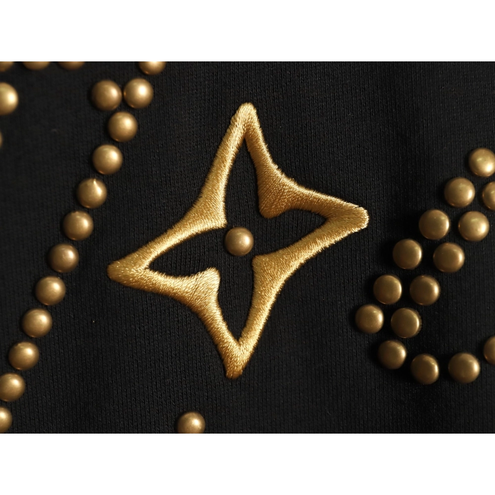 Louis Vuitton Beaded Embroidered Long Sleeve Shirt TSK1,Cheap Replica Reps Louis Vuitton