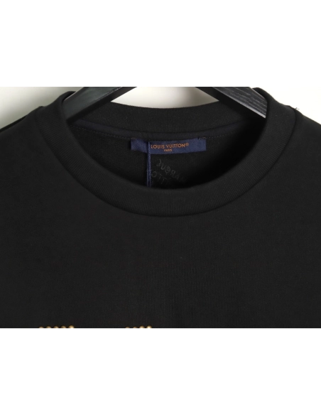 Louis Vuitton Beaded Embroidered Long Sleeve Shirt TSK1,Cheap Replica Reps Louis Vuitton