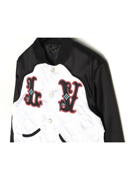 Louis Vuitton diamond check baseball jacket,Cheap Replica Reps Louis Vuitton