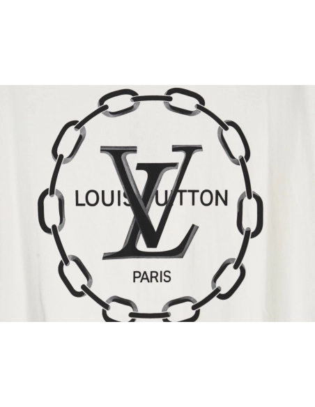 Louis Vuitton chain circle print Tshirt,Cheap Replica Reps Louis Vuitton