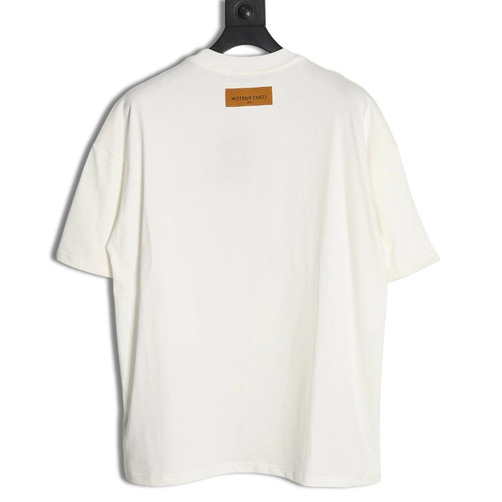 Louis Vuitton big logo monogram embroidered Tshirt,Cheap Replica Reps Louis Vuitton