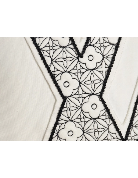 Louis Vuitton big logo monogram embroidered Tshirt,Cheap Replica Reps Louis Vuitton