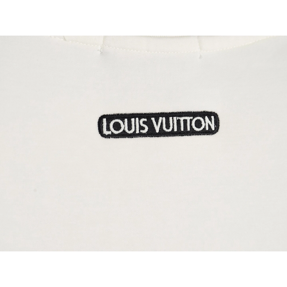 Louis Vuitton contrasting 3D logo embroidered long sleeves,Cheap Replica Reps Louis Vuitton
