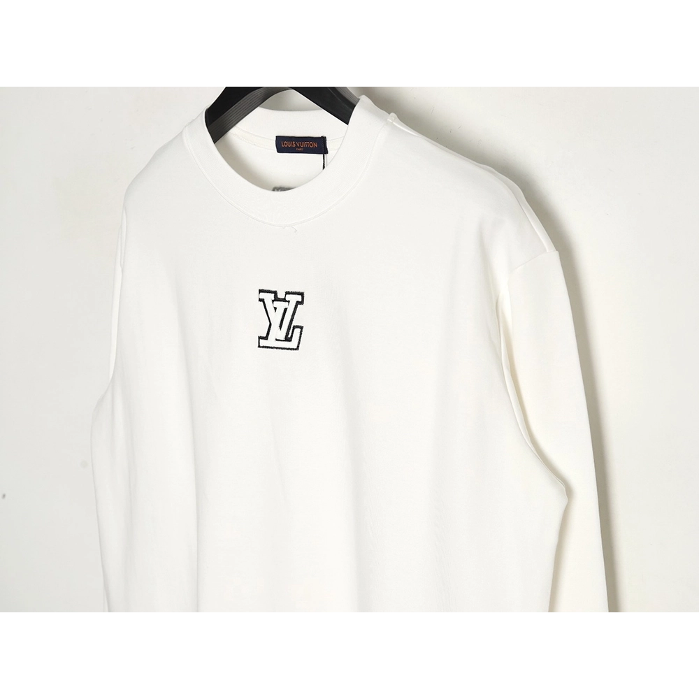 Louis Vuitton contrasting 3D logo embroidered long sleeves,Cheap Replica Reps Louis Vuitton