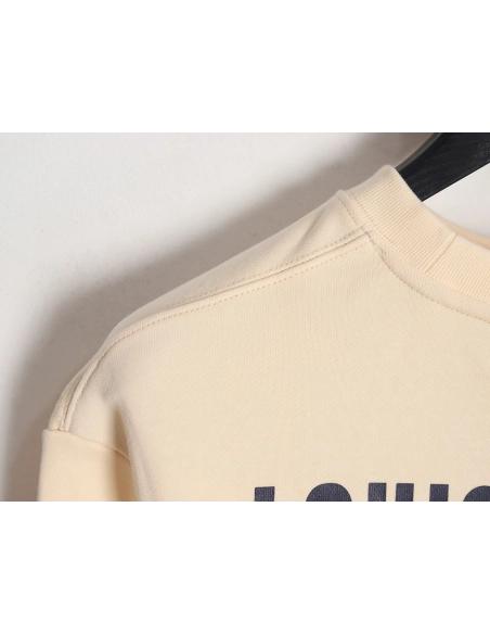 Louis Vuitton Fake Pocket Lettering Print Crew Neck Sweatshirt,Cheap Replica Reps Louis Vuitton
