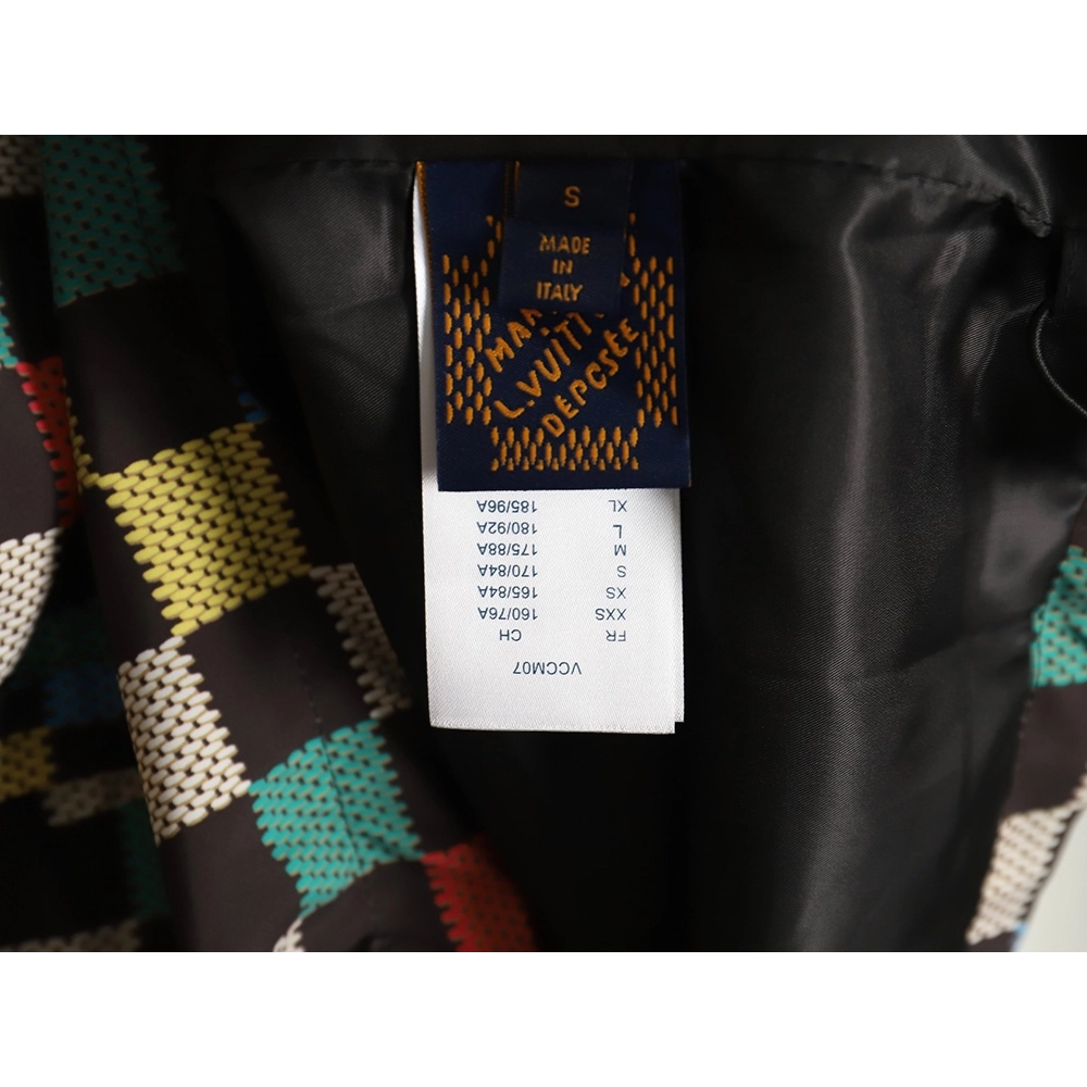 Louis Vuitton Checkerboard Hooded Windbreaker Jacket XSL,Cheap Replica Reps Louis Vuitton
