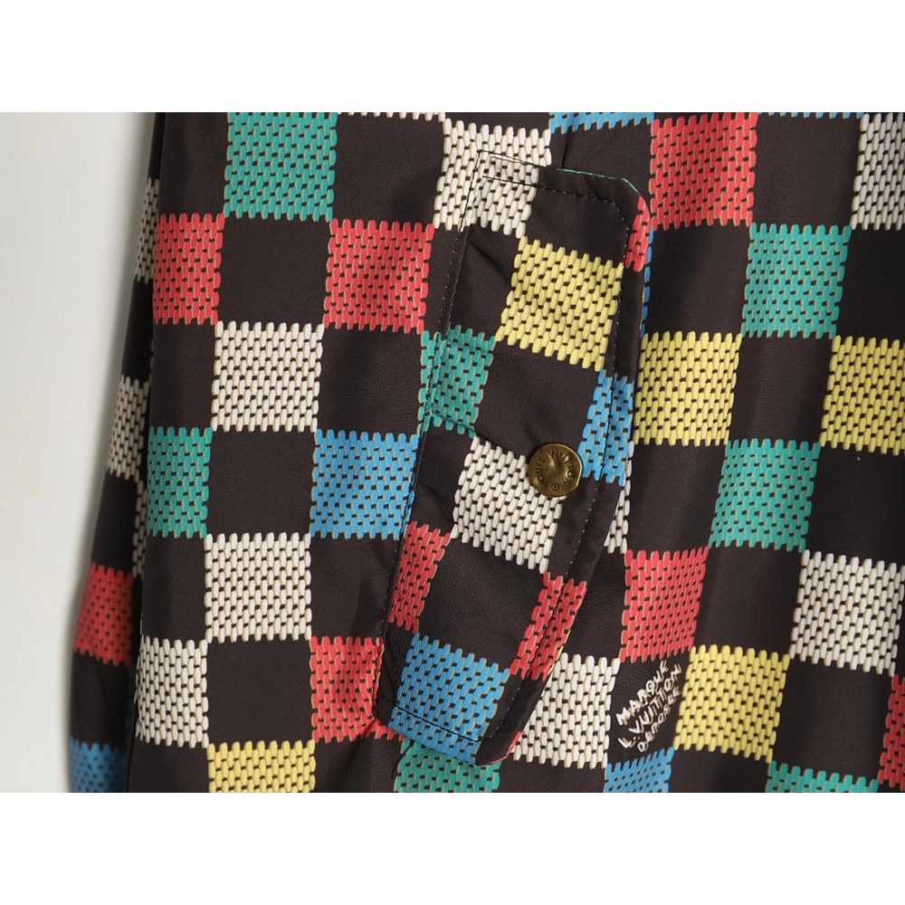 Louis Vuitton Checkerboard Hooded Windbreaker Jacket XSL,Cheap Replica Reps Louis Vuitton