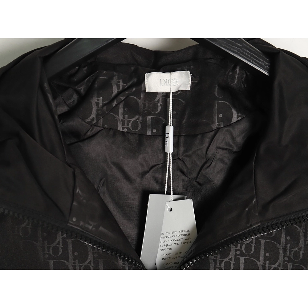 Dior all over printed woven zipup hooded jacket,Cheap Replica Reps Dior