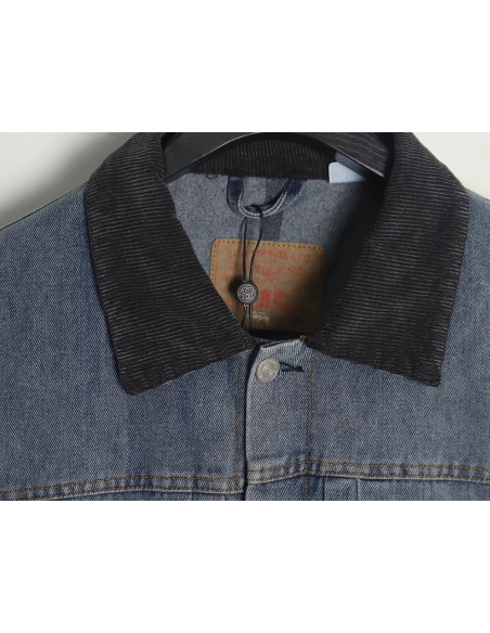 Stussy x Levis 150th Anniversary Embossed Denim DoubleFaced Jacket,Cheap Replica Reps Stussy