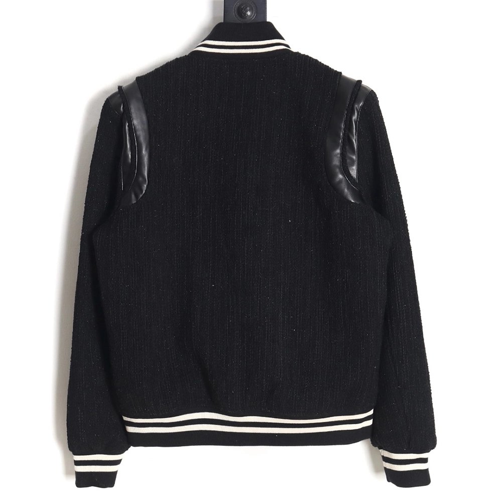 Saint Laurent Paris wooltweed baseball jacket,Cheap Replica Reps Saint Laurent