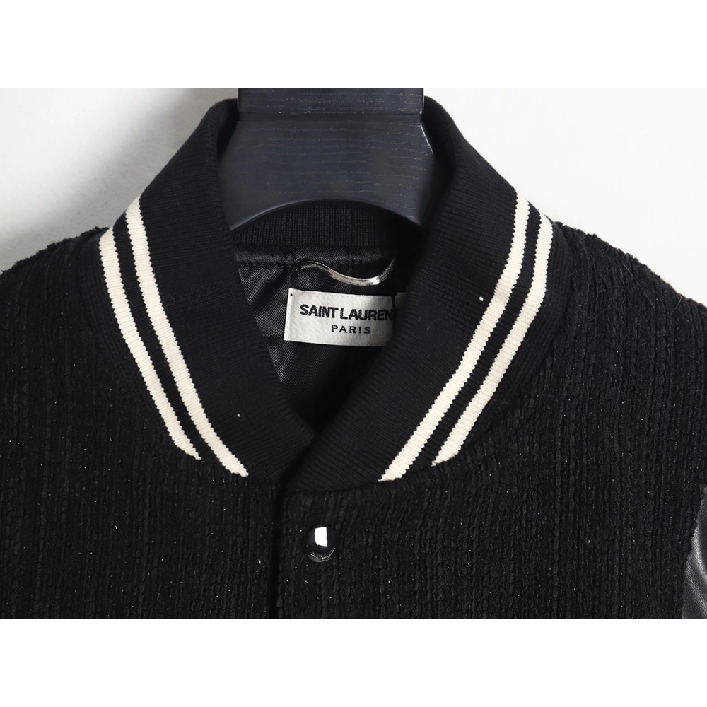 Saint Laurent Paris wooltweed baseball jacket,Cheap Replica Reps Saint Laurent