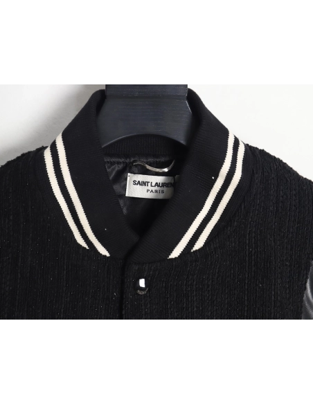 Saint Laurent Paris wooltweed baseball jacket,Cheap Replica Reps Saint Laurent