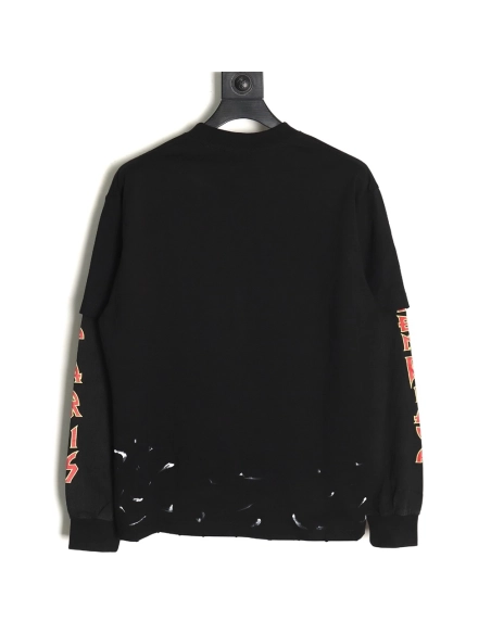 Balenciaga flame logo letter print fake twopiece long sleeve TSK1,Cheap Replica Reps Balenciaga