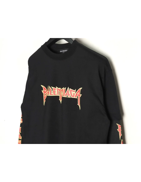 Balenciaga flame logo letter print fake twopiece long sleeve TSK1,Cheap Replica Reps Balenciaga