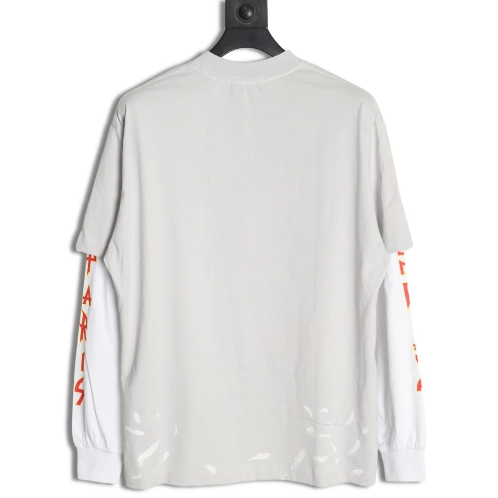 Balenciaga flame logo letter print fake twopiece long sleeve,Cheap Replica Reps Balenciaga