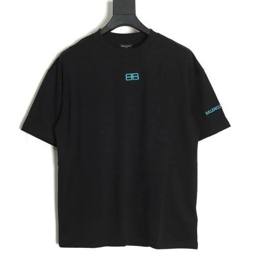 Balenciaga Double B embroidered Tshirt TSK1,Cheap Replica Reps Balenciaga