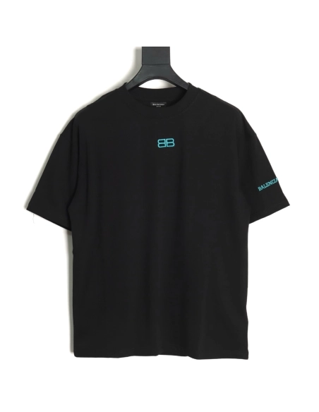 Balenciaga Double B embroidered Tshirt TSK1,Cheap Replica Reps Balenciaga