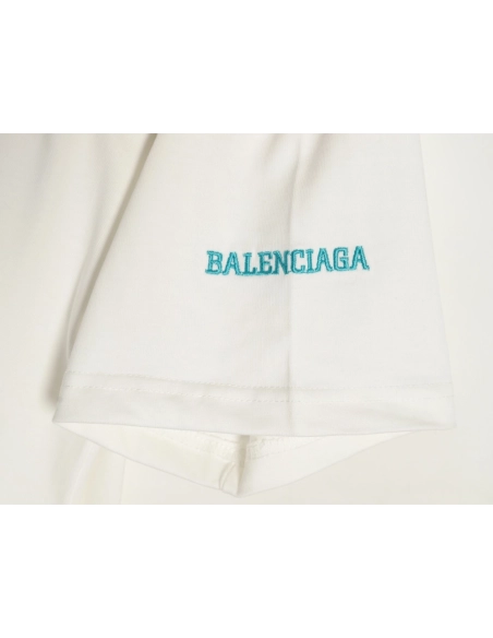 Balenciaga Double B embroidered Tshirt,Cheap Replica Reps Balenciaga