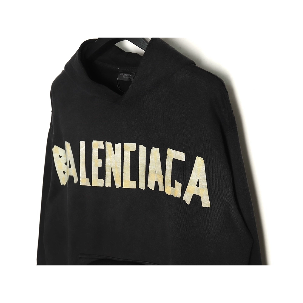 Balenciaga distressed tape hoodie TSK1,Cheap Replica Reps Balenciaga