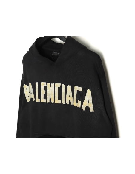 Balenciaga distressed tape hoodie TSK1,Cheap Replica Reps Balenciaga