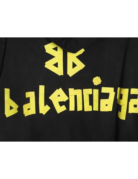 Balenciaga distressed tape hoodie TSK1,Cheap Replica Reps Balenciaga