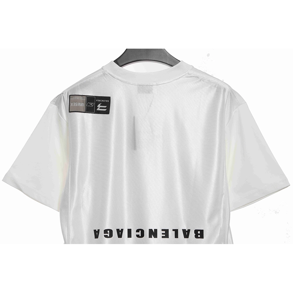 Balenciaga patchwork embroidered jersey short sleeves white,Cheap Replica Reps Balenciaga