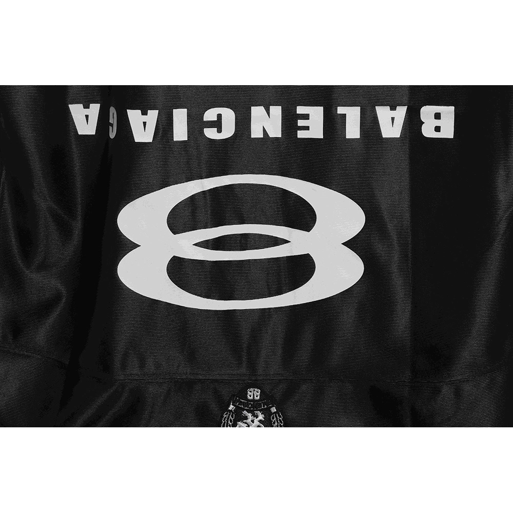 Balenciaga patchwork embroidered jersey short sleeves black,Cheap Replica Reps Balenciaga