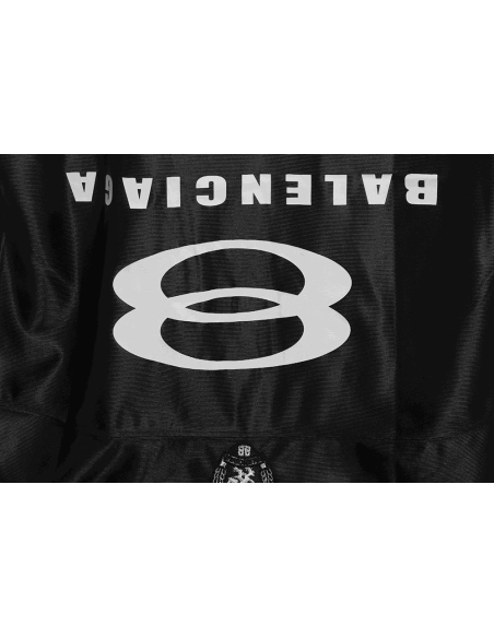 Balenciaga patchwork embroidered jersey short sleeves black,Cheap Replica Reps Balenciaga