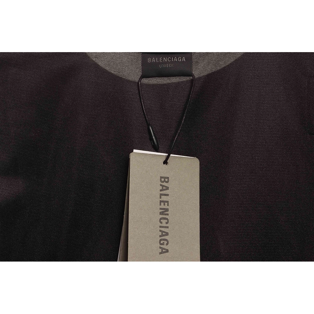 Balenciaga patchwork embroidered jersey short sleeves black,Cheap Replica Reps Balenciaga