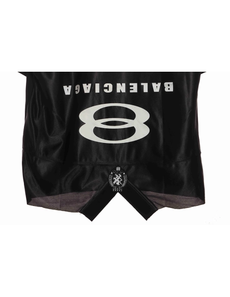 Balenciaga patchwork embroidered jersey short sleeves black,Cheap Replica Reps Balenciaga