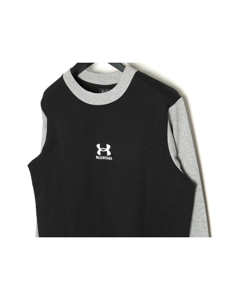 Balenciaga Under Armour Embroidered Colorblock Long Sleeve Tshirt,Cheap Replica Reps Balenciaga