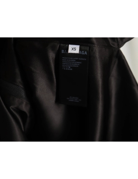 Balenciaga blue and white stitching stand collar jacket,Cheap Replica Reps Balenciaga