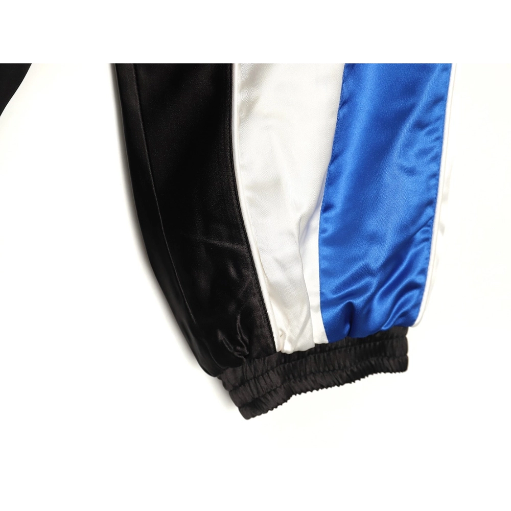 Balenciaga blue and white stitching stand collar jacket,Cheap Replica Reps Balenciaga