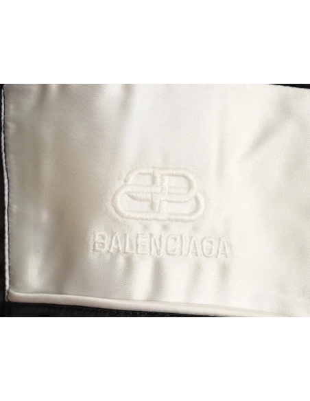 Balenciaga blue and white stitching stand collar jacket,Cheap Replica Reps Balenciaga