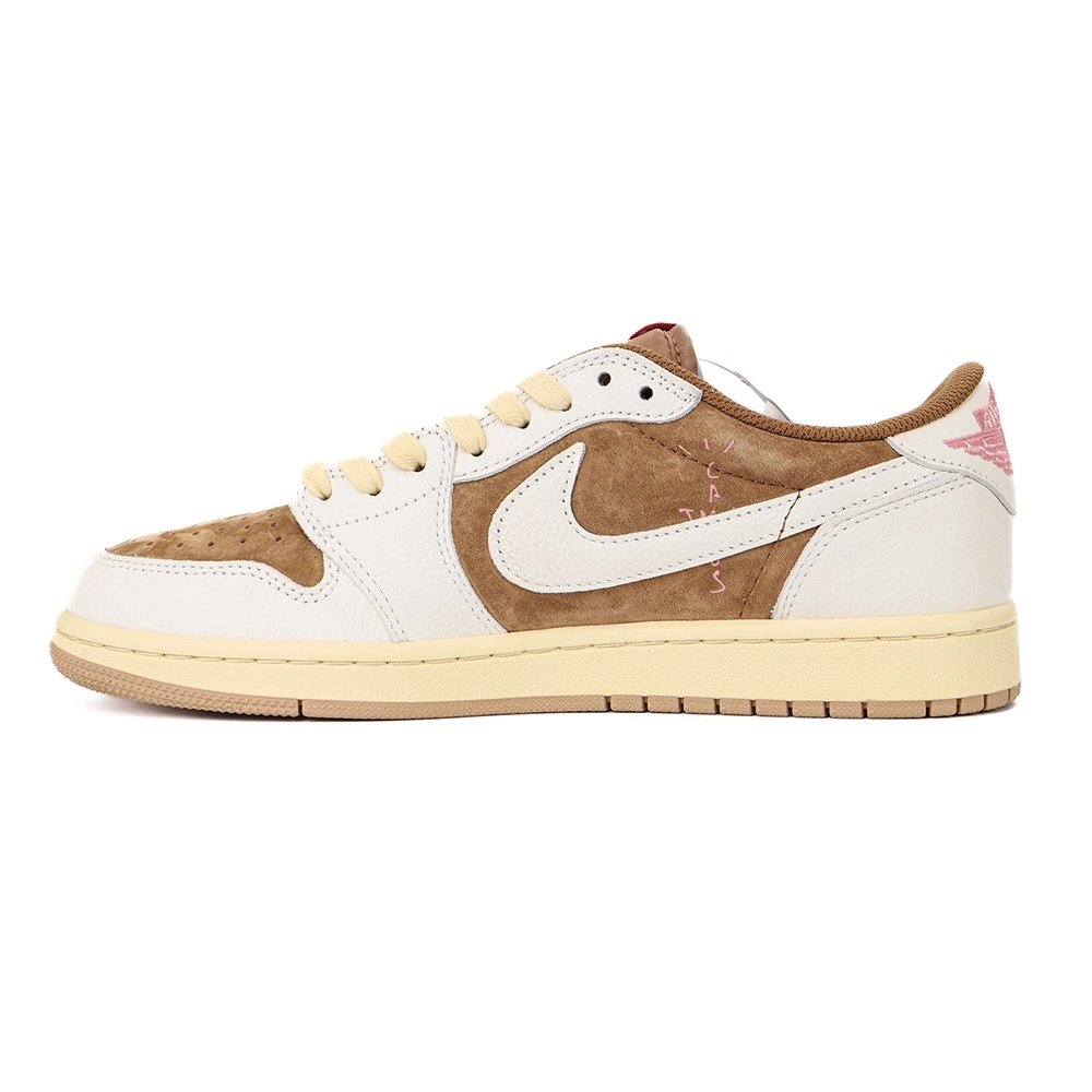 Travis Scott x Air Jordan 1 Low OG Sail Shy Pink DM7866-106,AIR JORDAN 1 LOW,Air Jordan