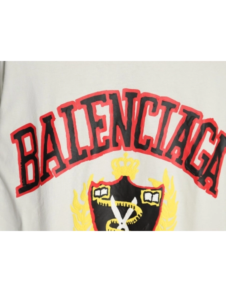 Balenciaga Scissors foam print short sleeves,Cheap Replica Reps Balenciaga