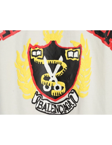 Balenciaga Scissors foam print short sleeves,Cheap Replica Reps Balenciaga