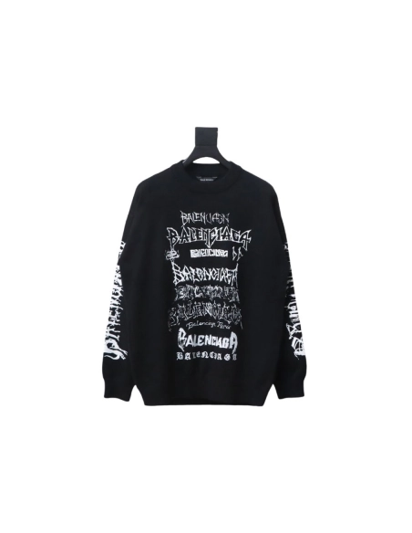 Balenciaga flame logo print sweater,Cheap Replica Reps Balenciaga