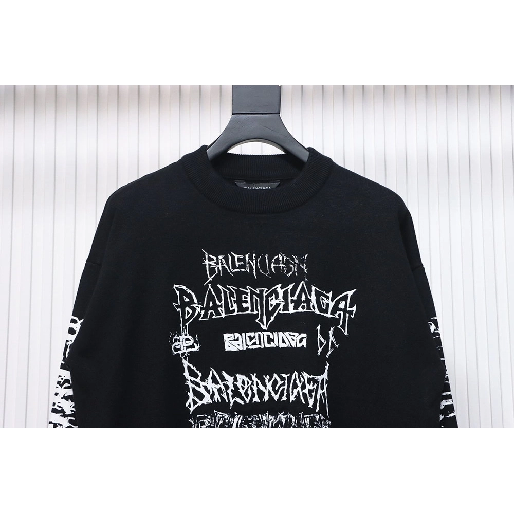 Balenciaga flame logo print sweater,Cheap Replica Reps Balenciaga