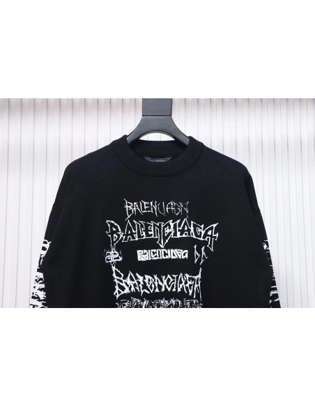 Balenciaga flame logo print sweater,Cheap Replica Reps Balenciaga