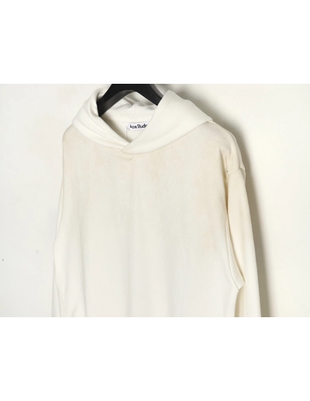 Acne Studios 1996 Washed Distressed Hoodie (White),Cheap Replica Reps Acne Studios
