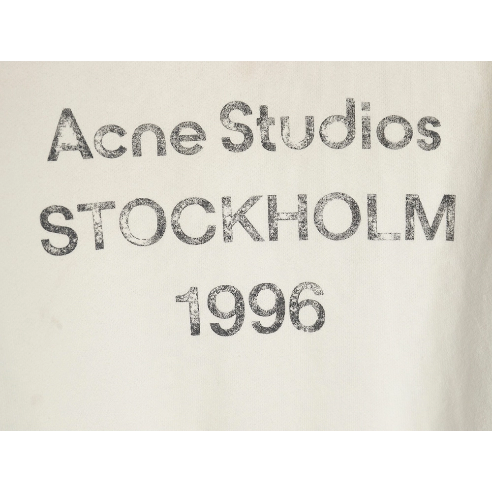 Acne Studios 1996 Washed Distressed Hoodie (White),Cheap Replica Reps Acne Studios