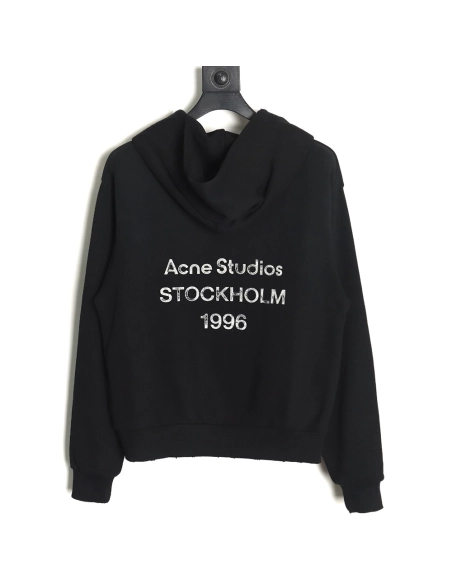 Acne Studios 1996 Washed Distressed Hoodie TSK2,Cheap Replica Reps Acne Studios