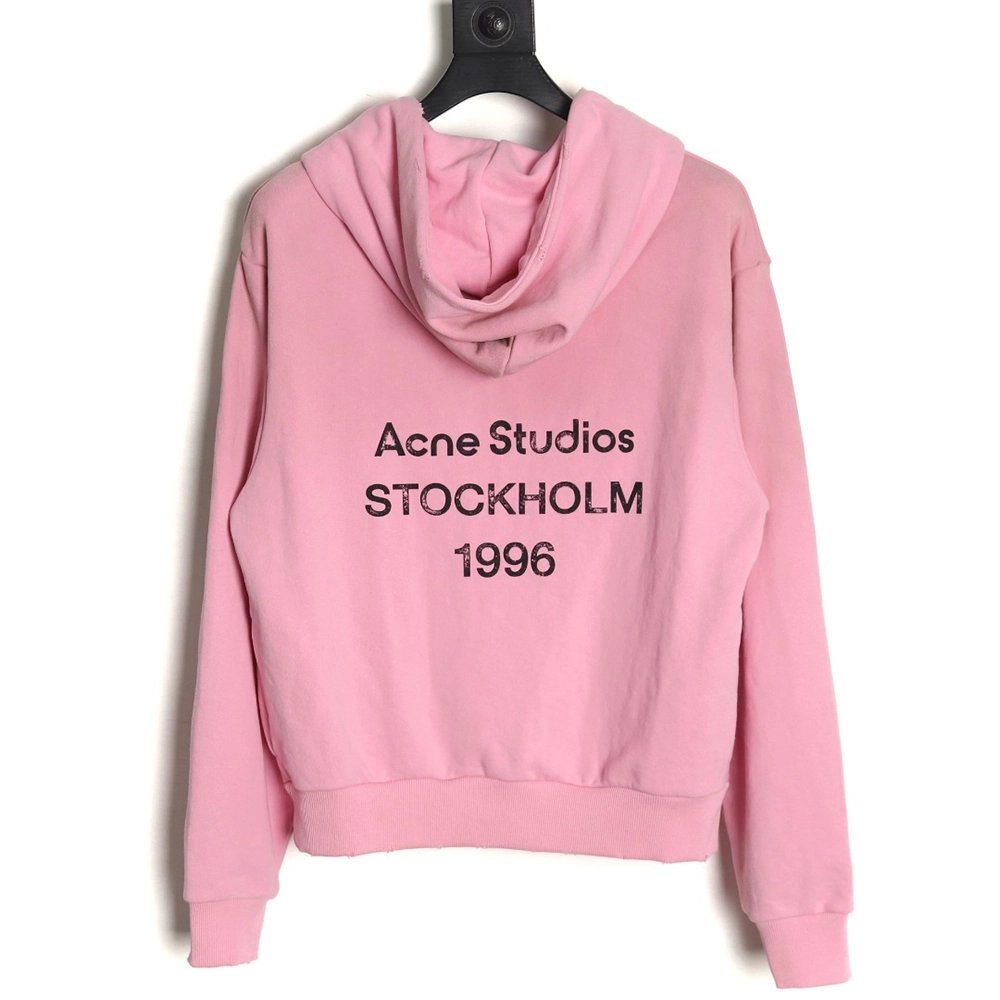 Acne Studios 1996 Washed Distressed Hoodie TSK1,Cheap Replica Reps Acne Studios