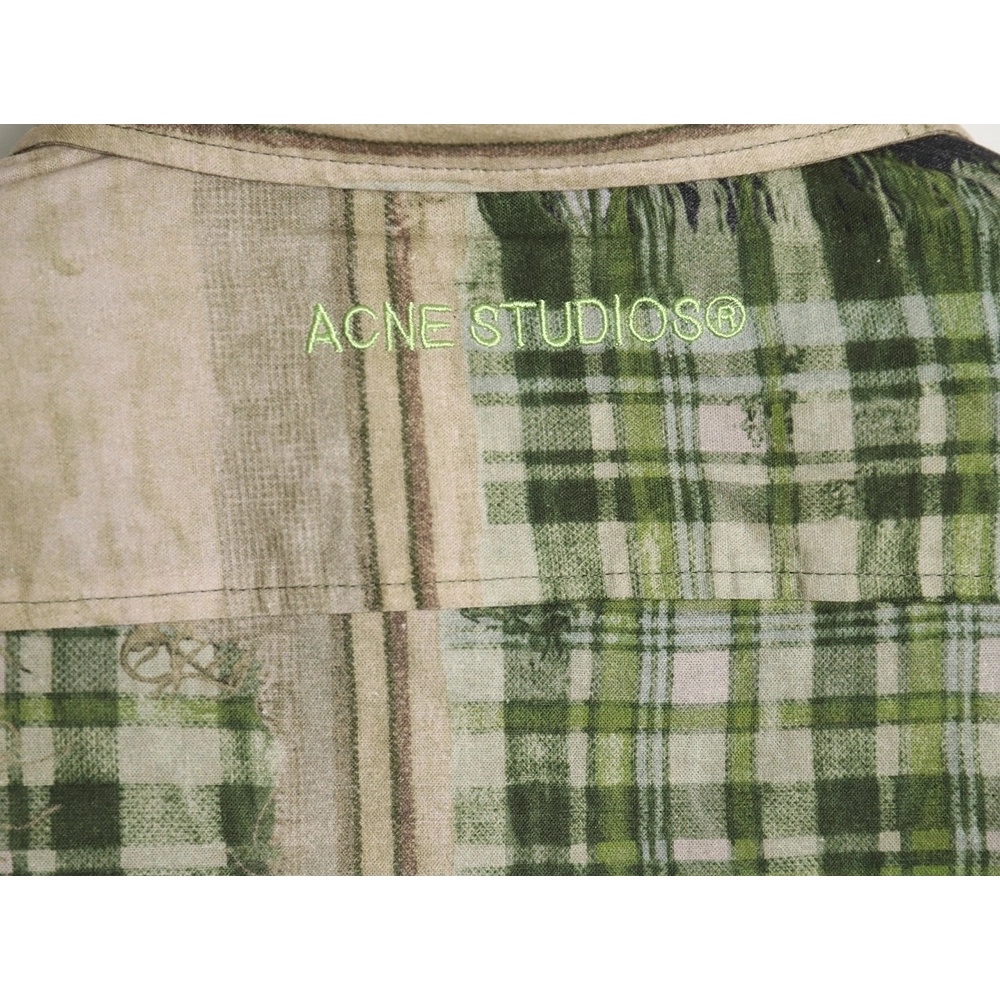 Acne studios patchwork checked shirt TSK1,Cheap Replica Reps Acne Studios
