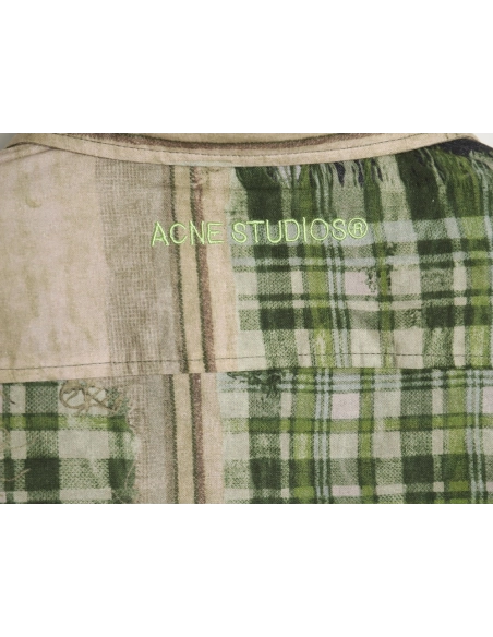 Acne studios patchwork checked shirt TSK1,Cheap Replica Reps Acne Studios