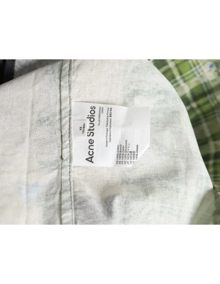 Acne studios patchwork checked shirt TSK1,Cheap Replica Reps Acne Studios